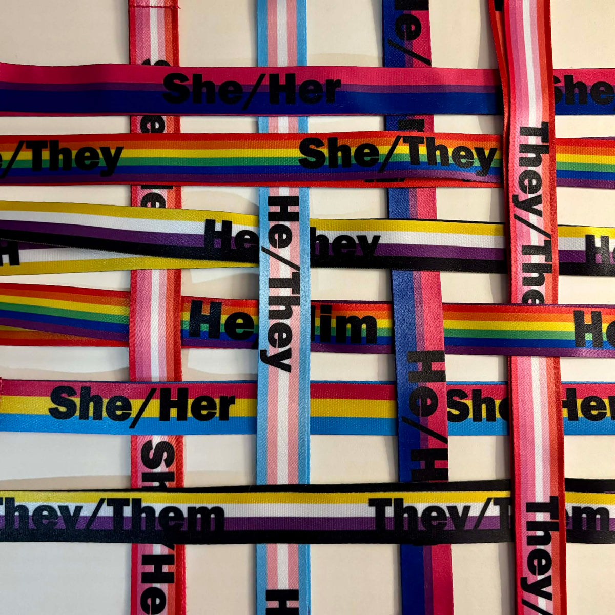Non-Binary Pride Pronoun Lanyard