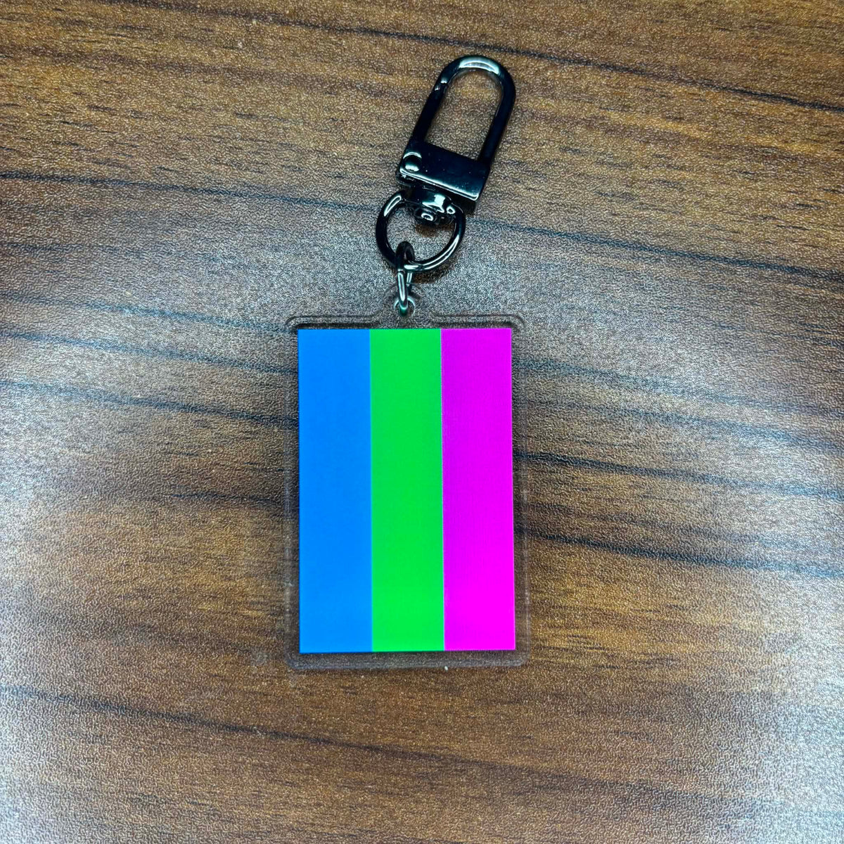 Polysexual Pride Flag Keychain