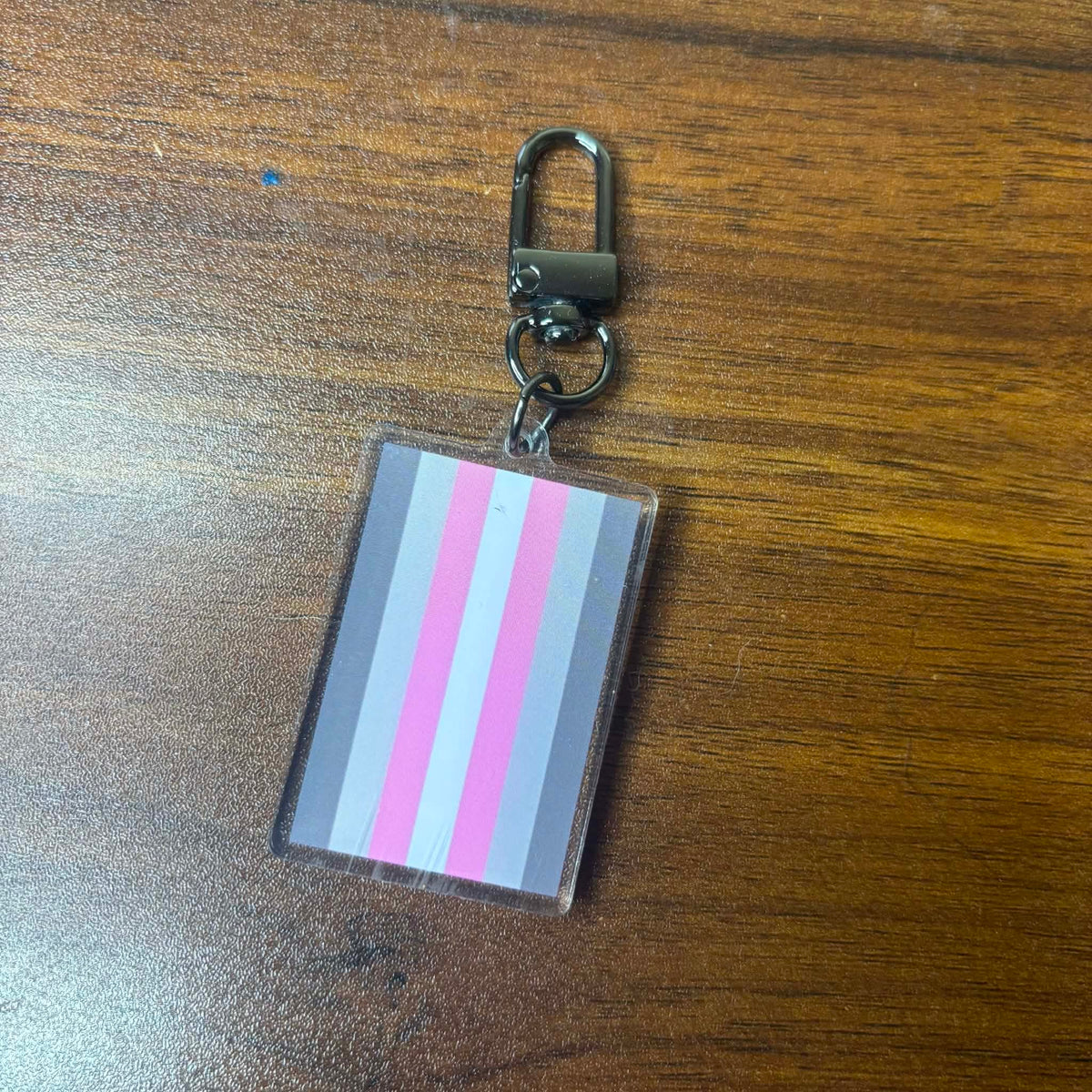 Demigirl Pride Flag Keychain