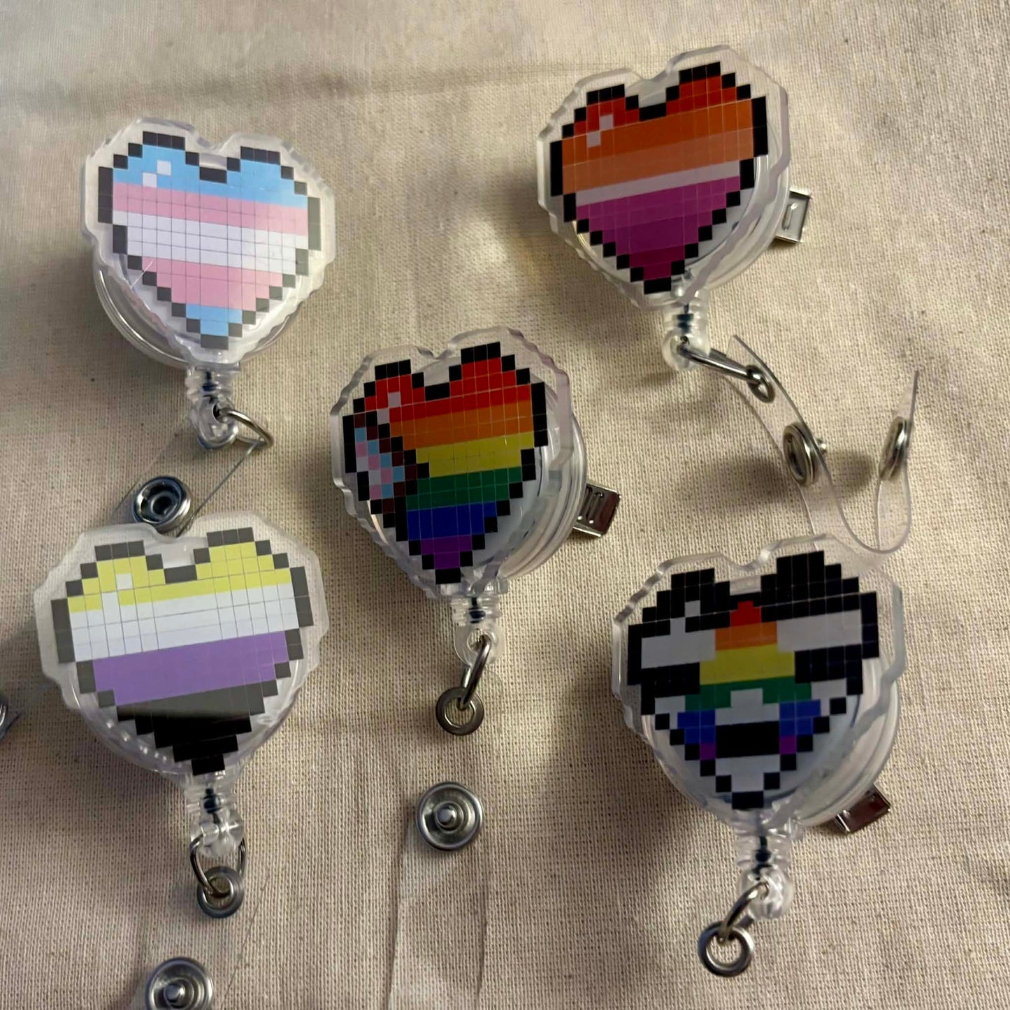 Pride Pixel Heart Badge Reel | PREORDER
