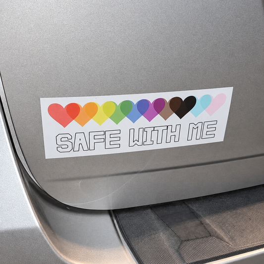 Safe With Me Bumper Sticker