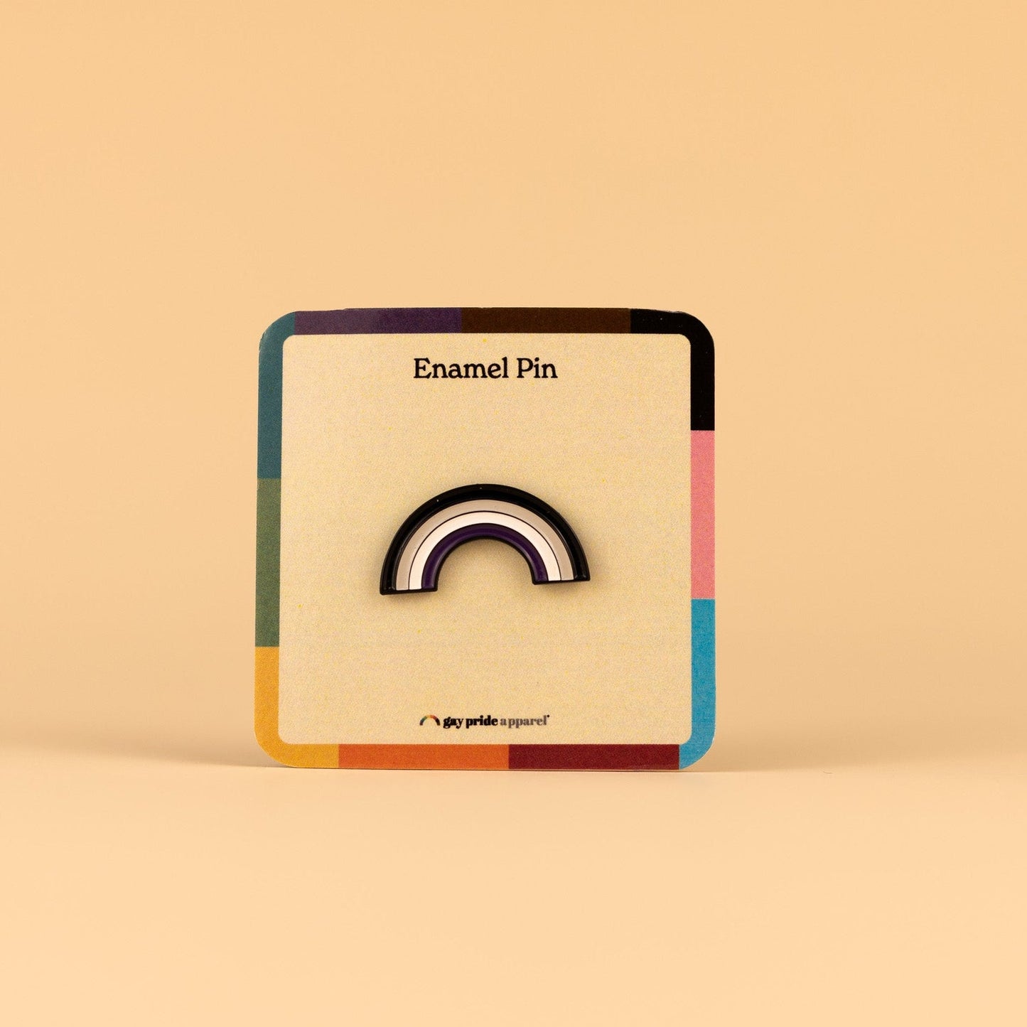 Asexual Rainbow Enamel Pin