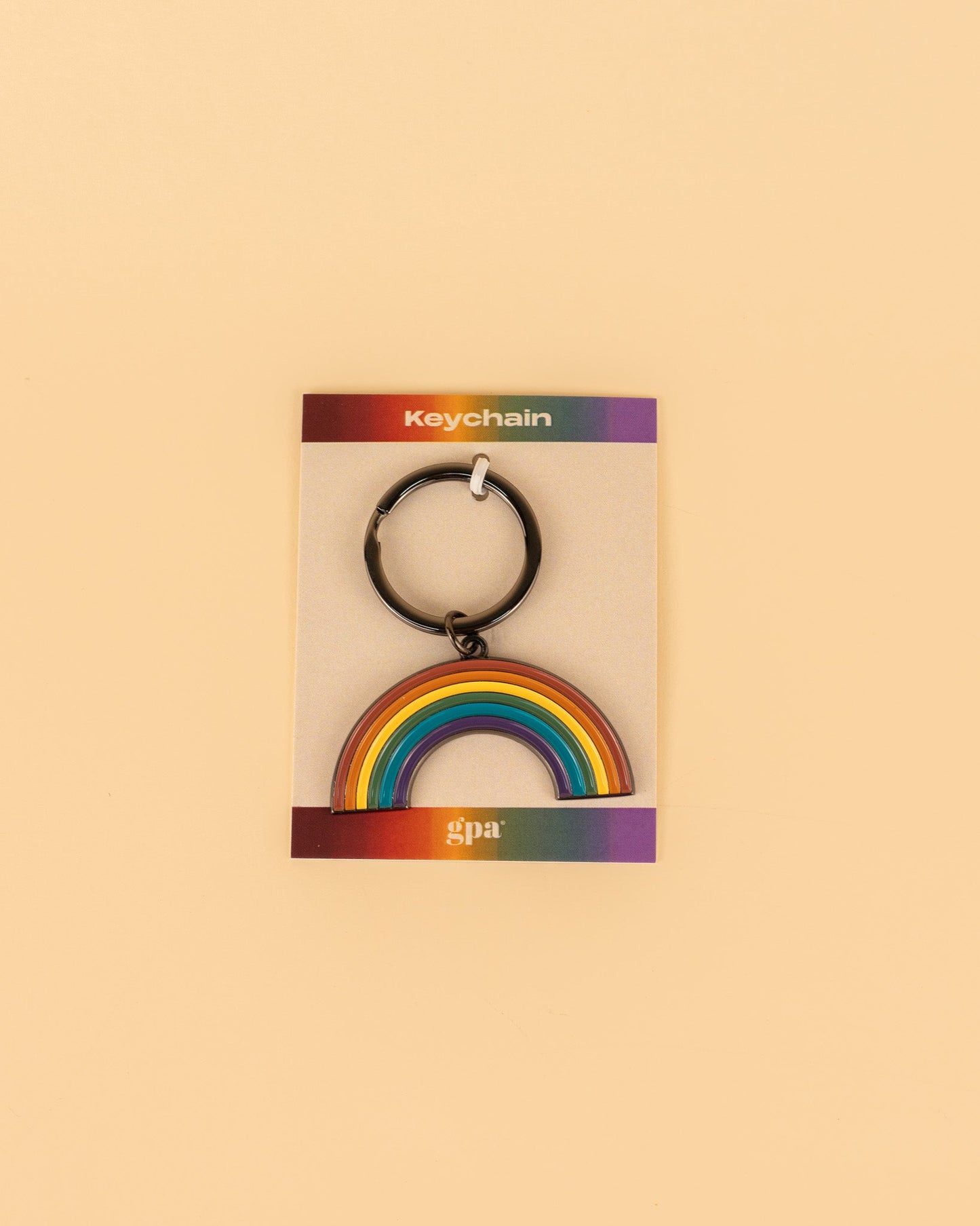 Rainbow Enamel Keychain