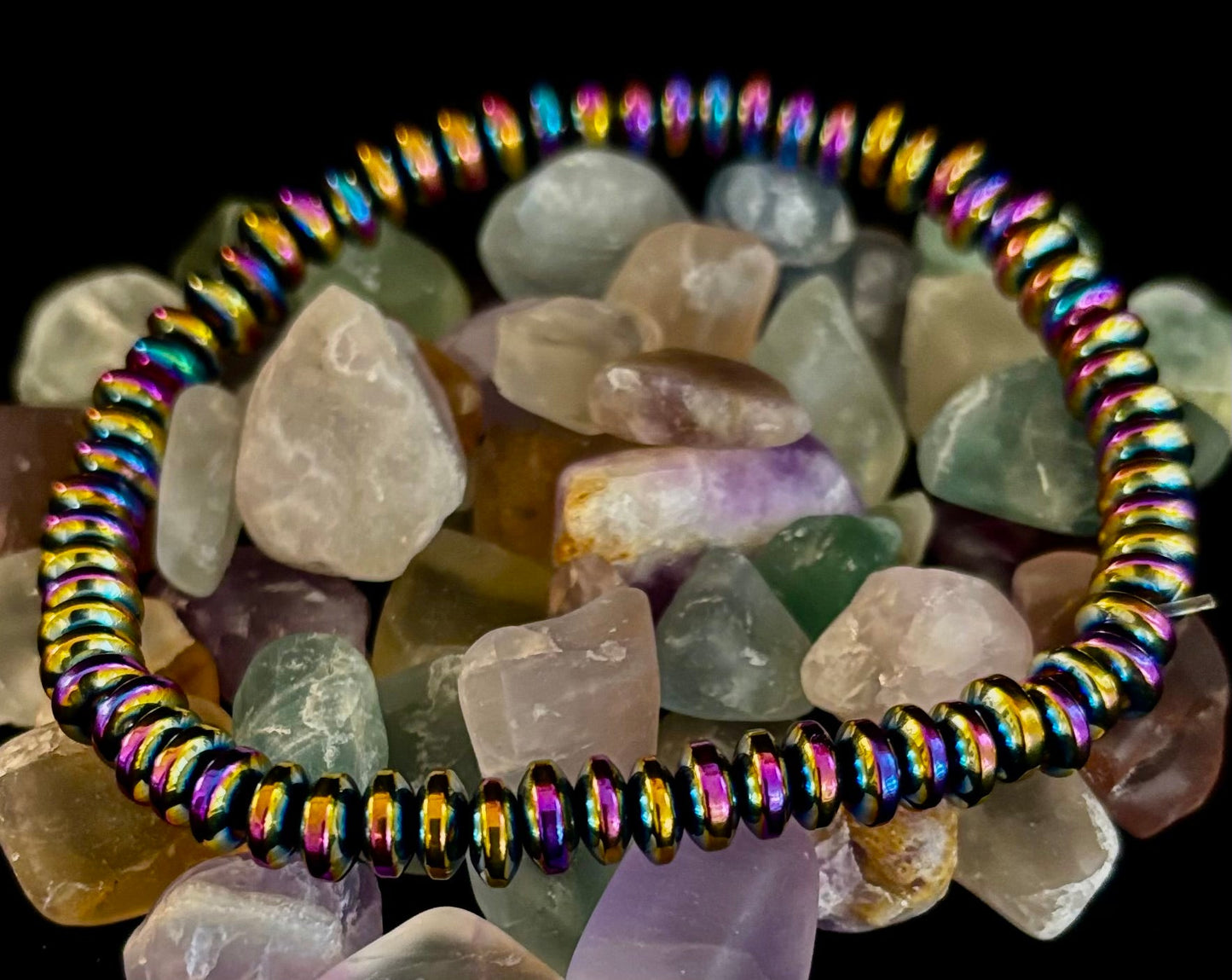 π Rainbow Hue Metal Bracelet β Medium to Large Wrists