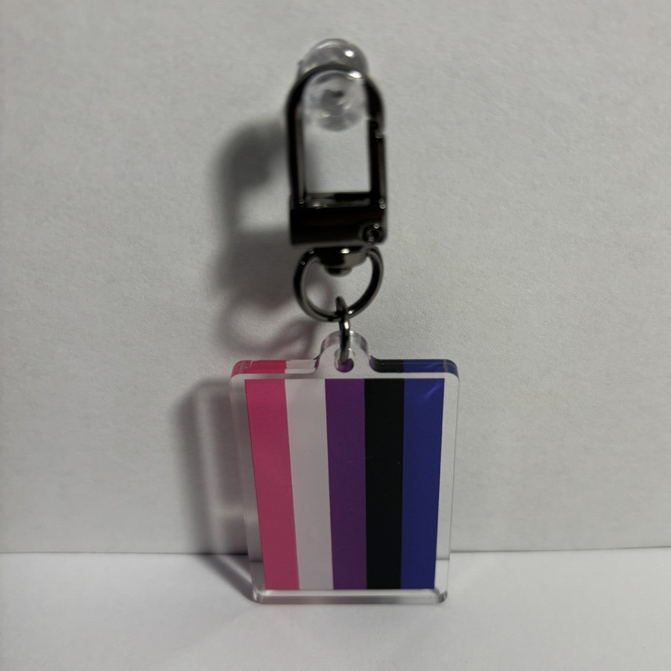 Genderfluid Pride Flag Keychain