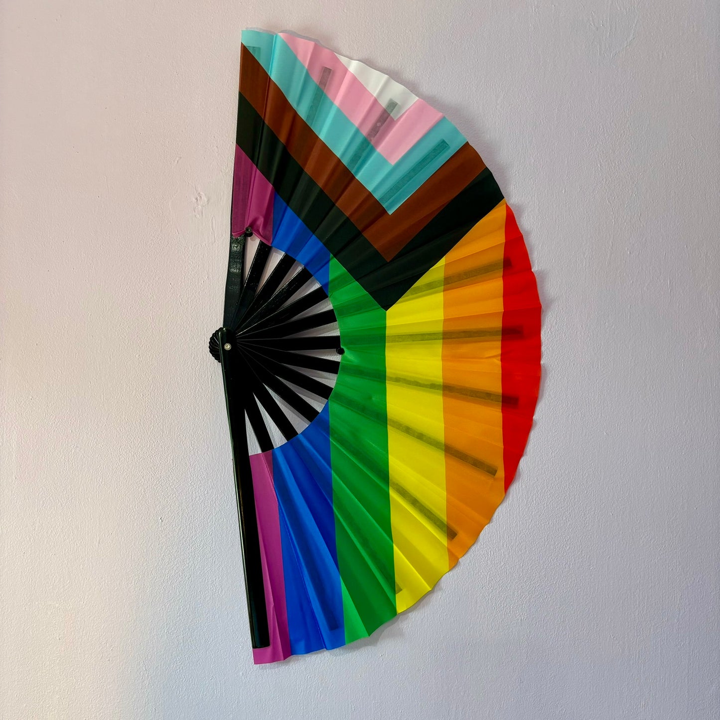 Progress Pride Hand Fan
