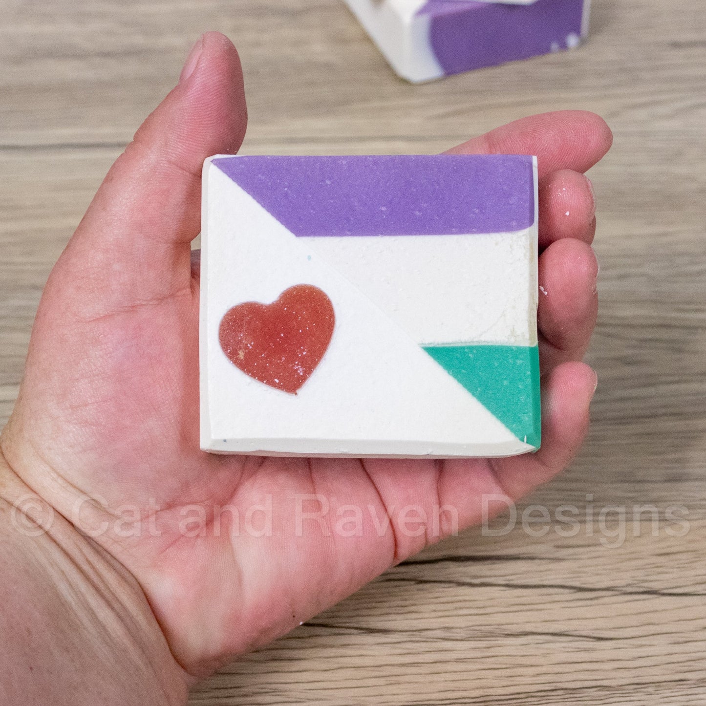 Gender² (genderqueer pride flag) soap
