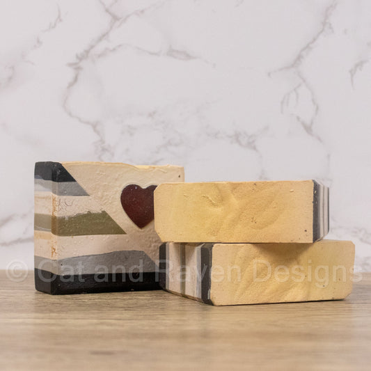 404: Gender Not Found (agender pride flag) soap