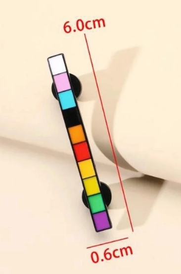 Progress Pride Flag Brooch β Inclusive LGBTQ+ Pin