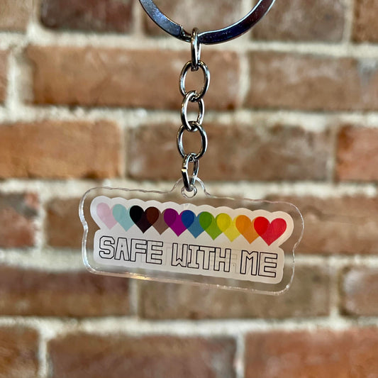 Safe With Me Keychain