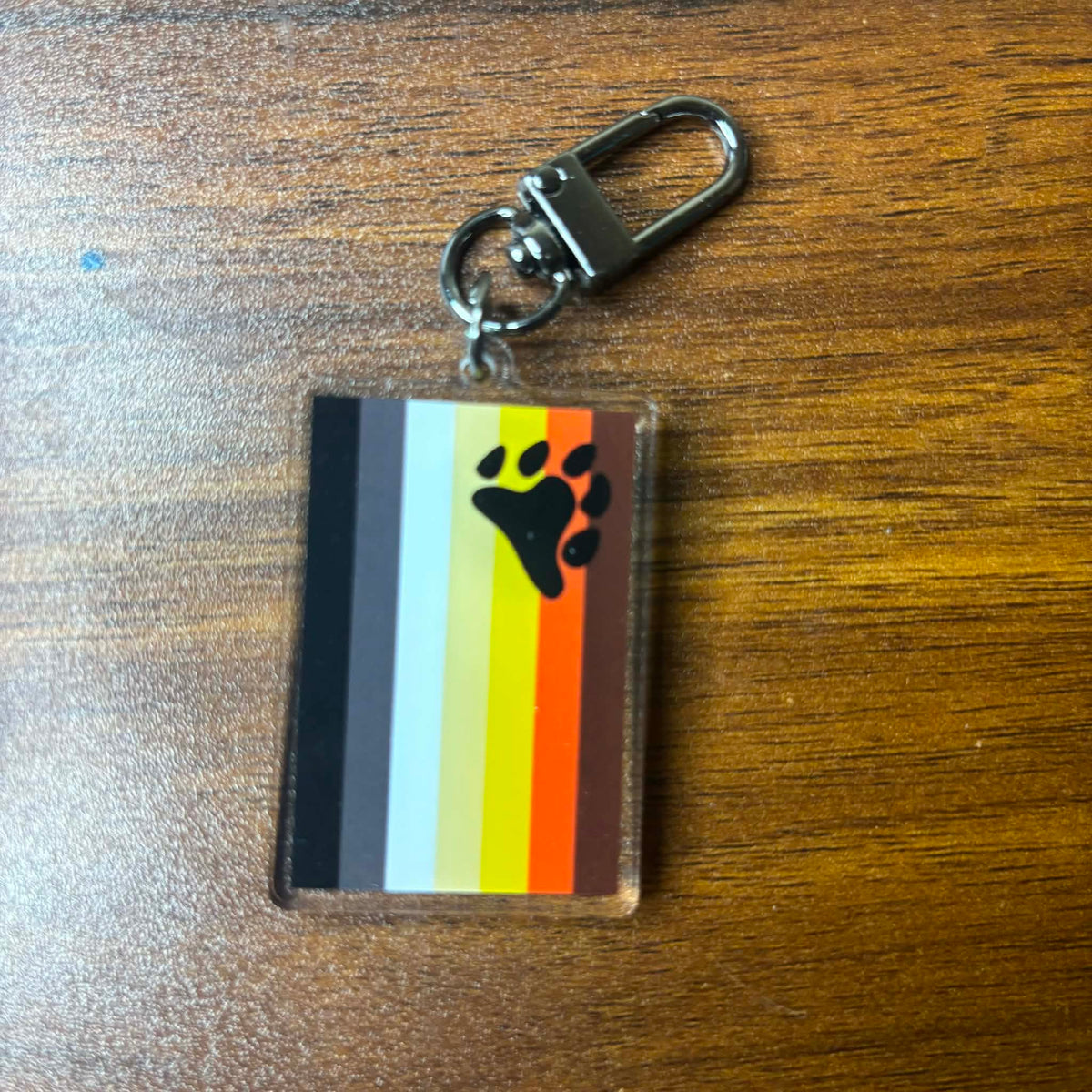 Bear Pride Flag Keychain