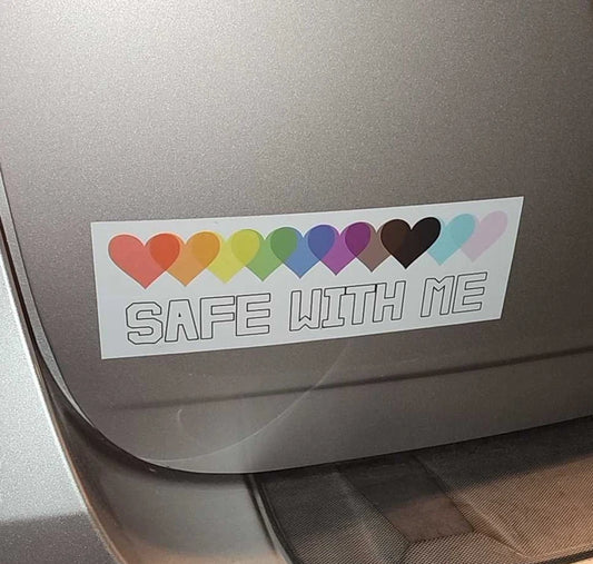 Safe With Me Bumper Sticker