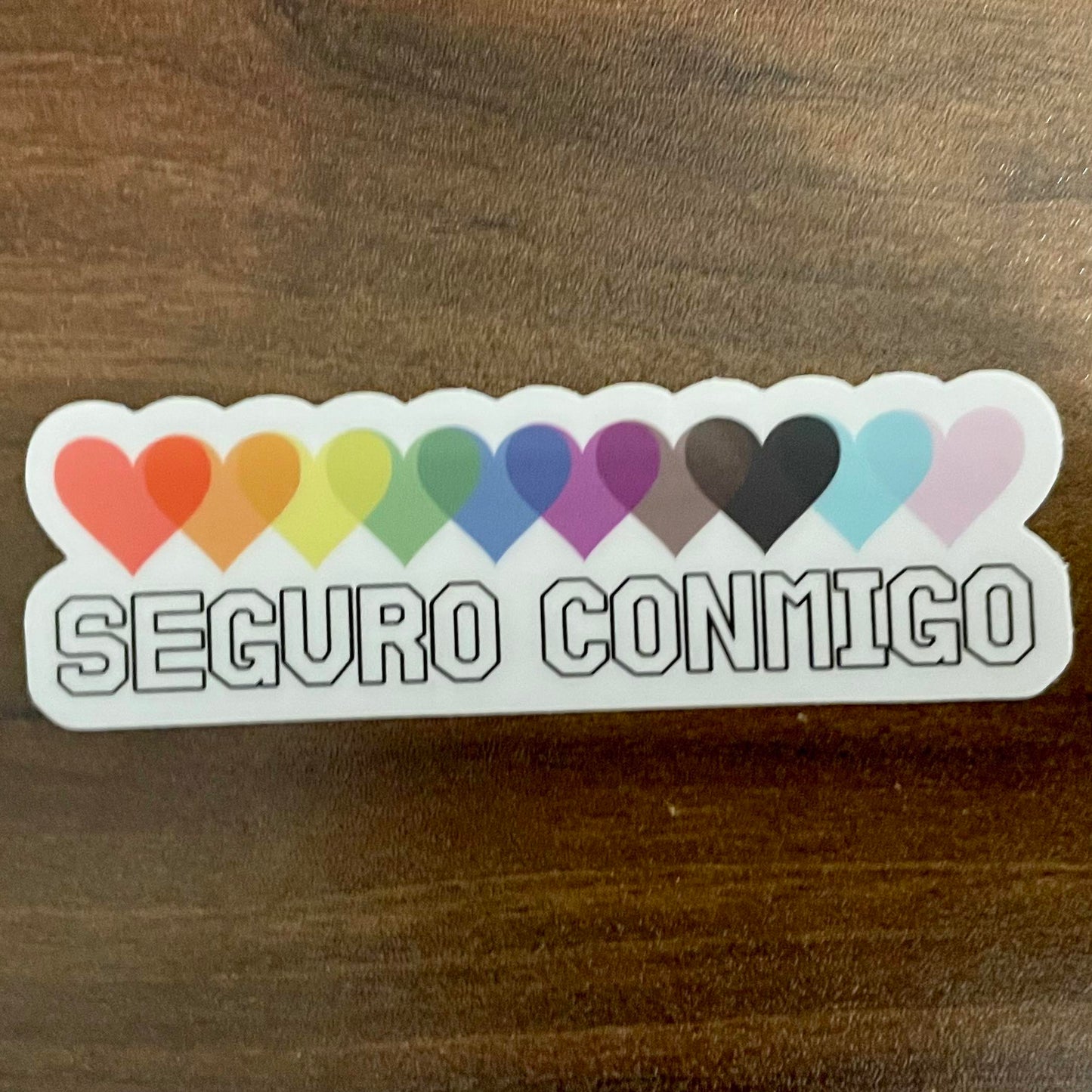 Mini Spanish Safe With Me Sticker