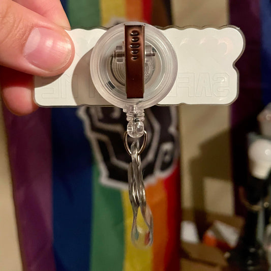 Safe With Me Badge Reel | Retractable ID Badge Holder