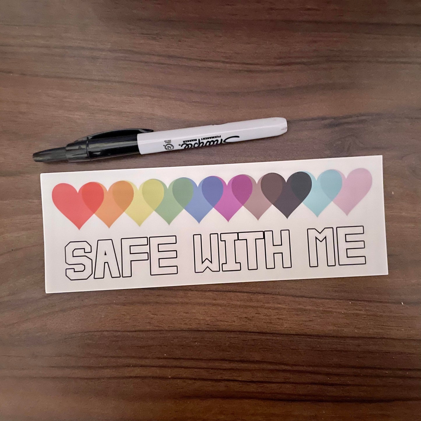 Safe With Me Bumper Sticker