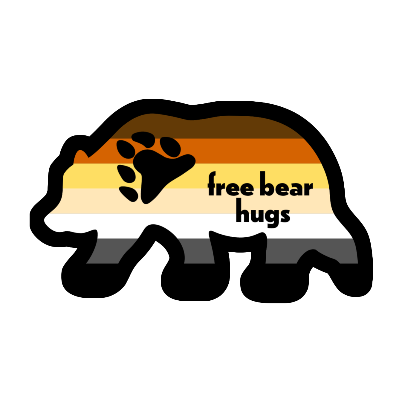Free Bear Hugs Sticker