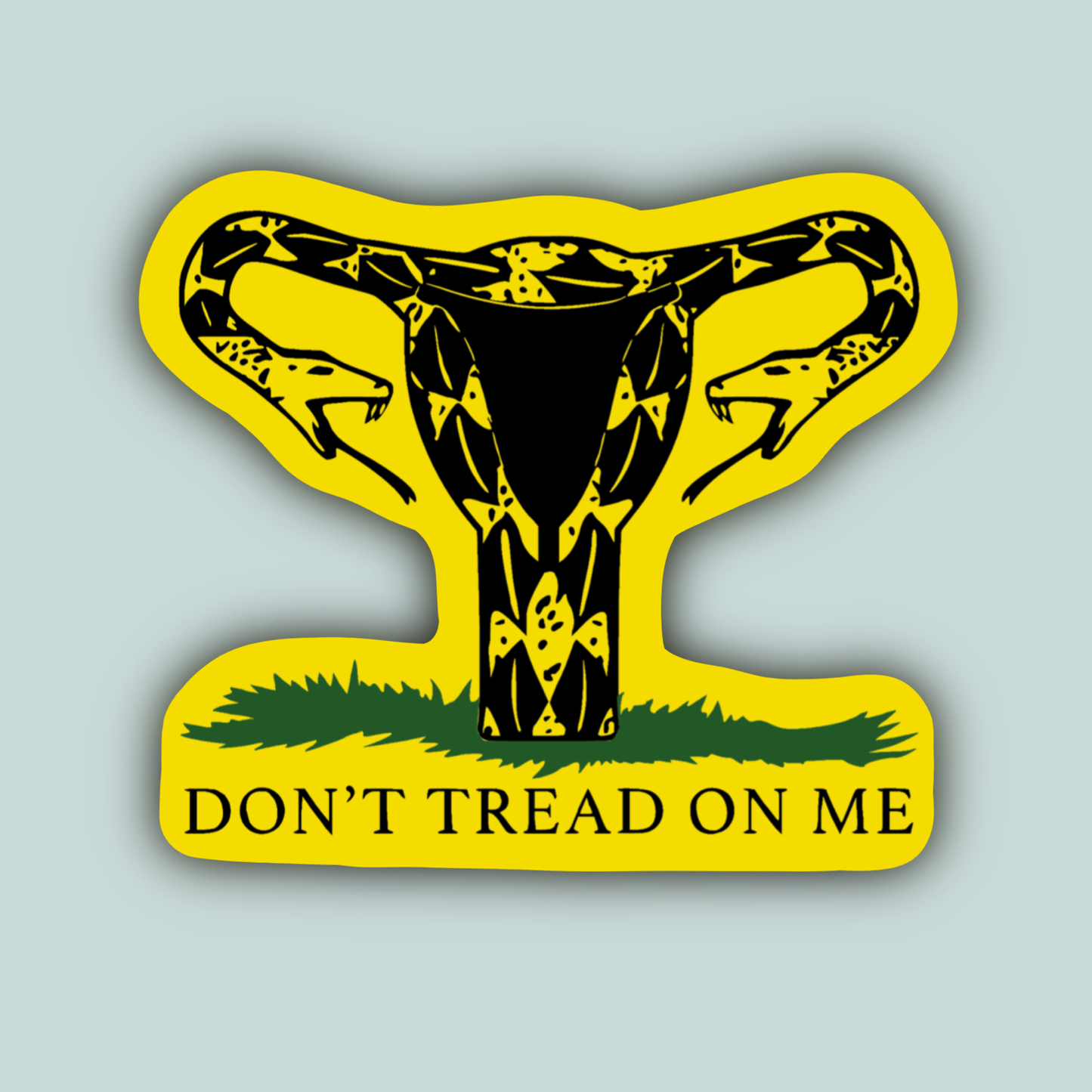 Don't Tread On Me Uterus Sticker