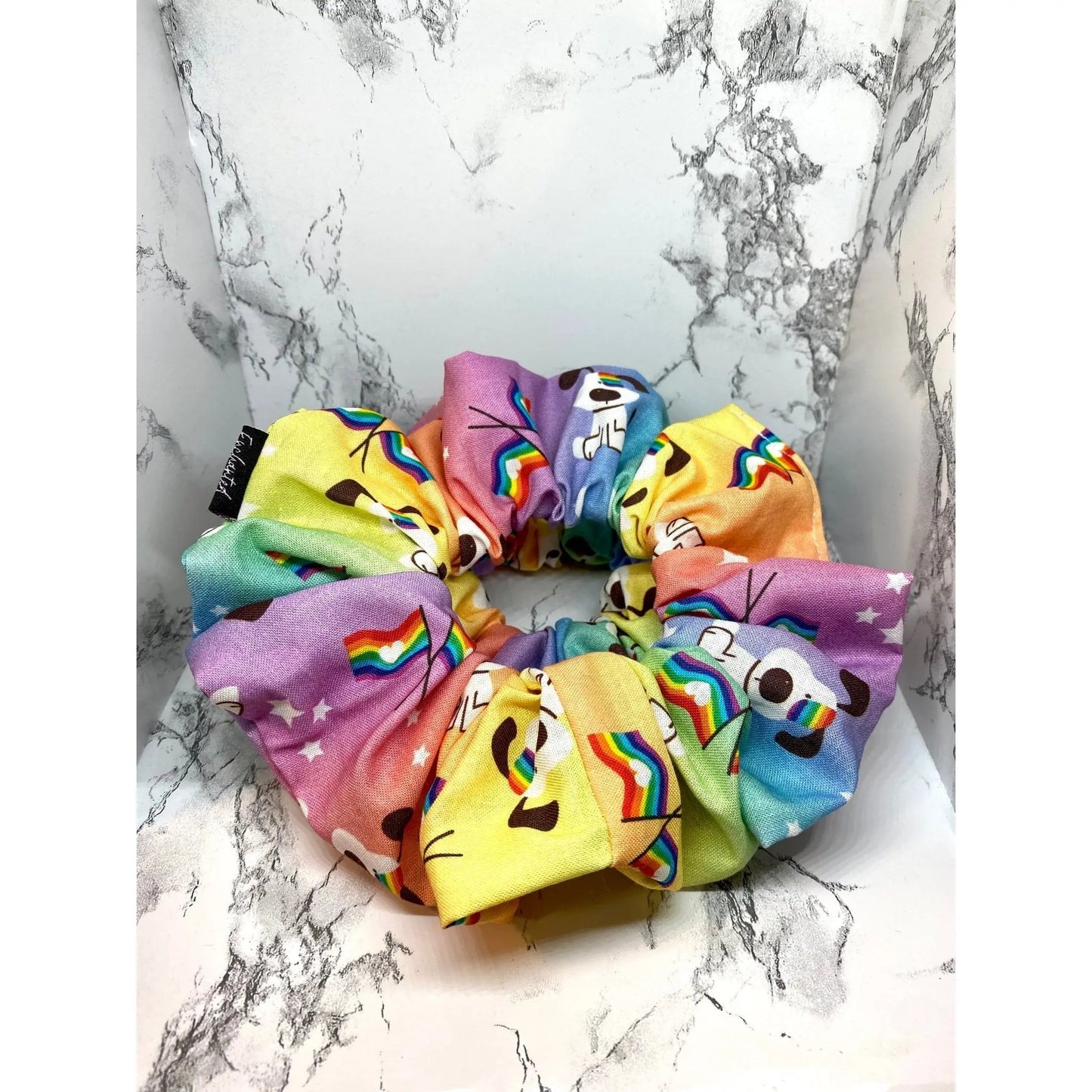 Pride Dog Rainbow Scrunchie