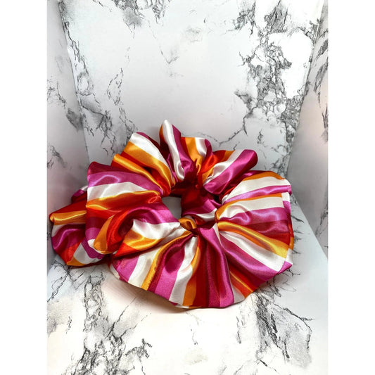 Lesbian Pride Flag Silk Scrunchie
