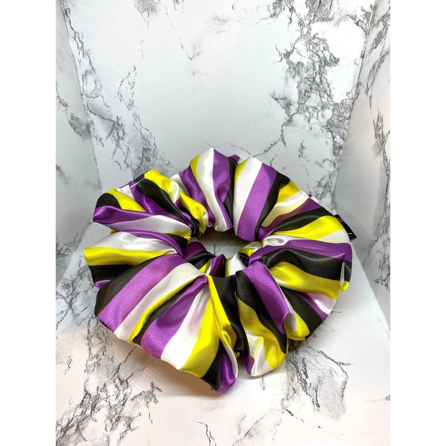 Non Binary Pride Flag Silk Scrunchie