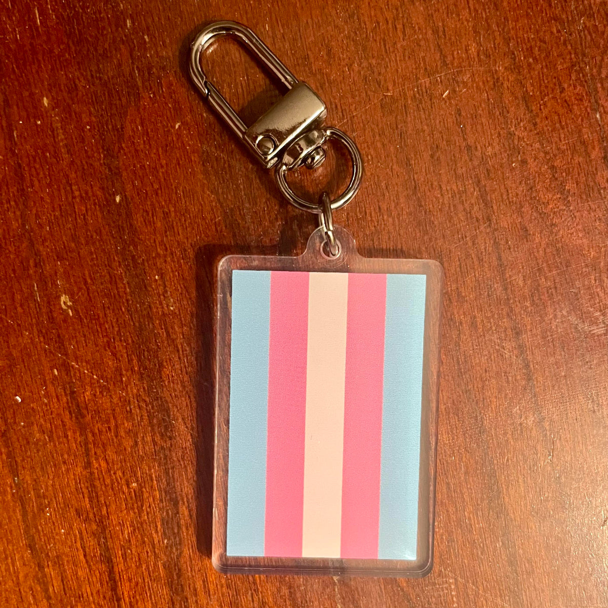 Transgender Pride Flag Keychain