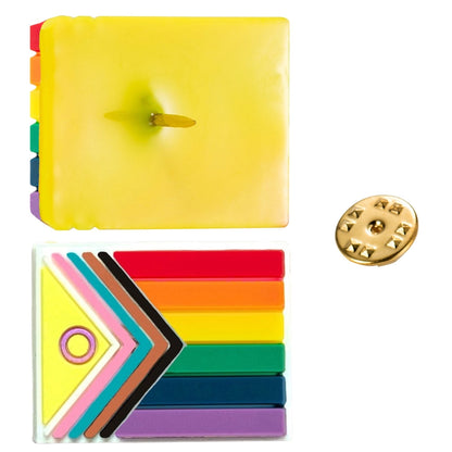 New Progress Pride Flag Silicone Pins | Intersex-Inclusive