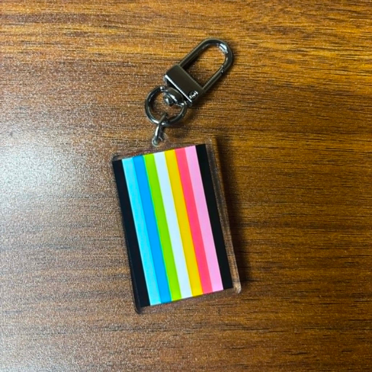 Queer Pride Flag Keychain
