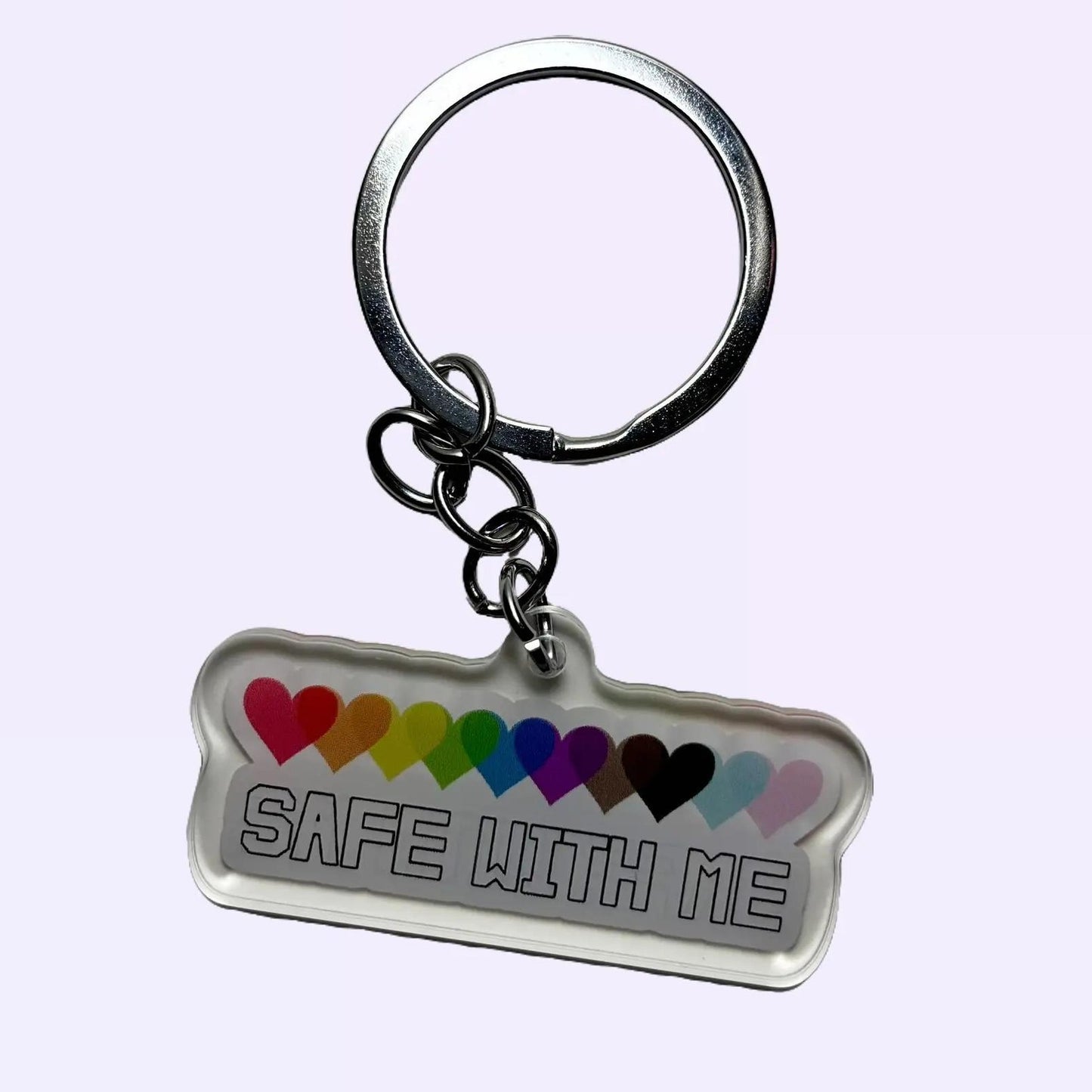 Safe With Me Keychain
