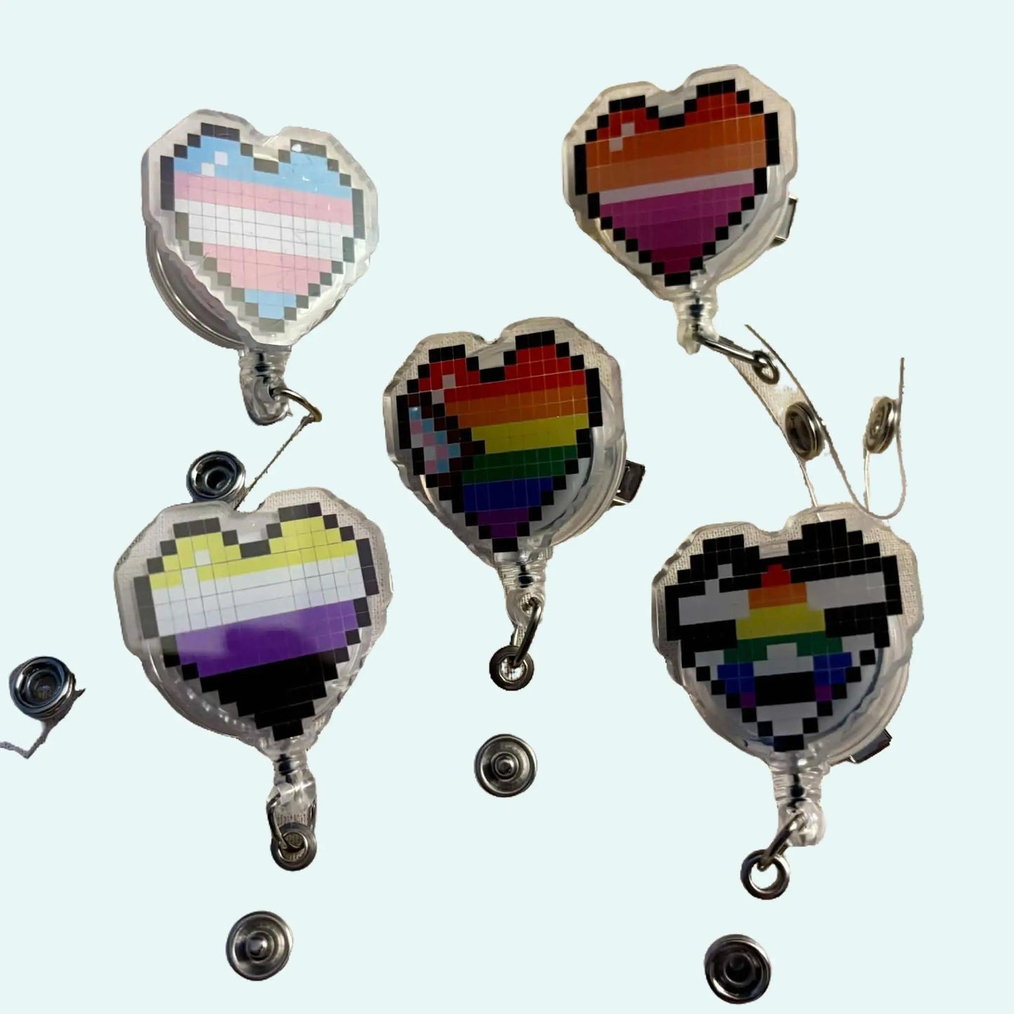 Pride Pixel Heart Badge Reel | PREORDER