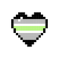 Agender Pixel Heart Sticker