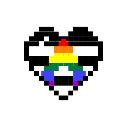 Ally Pixel Heart Sticker