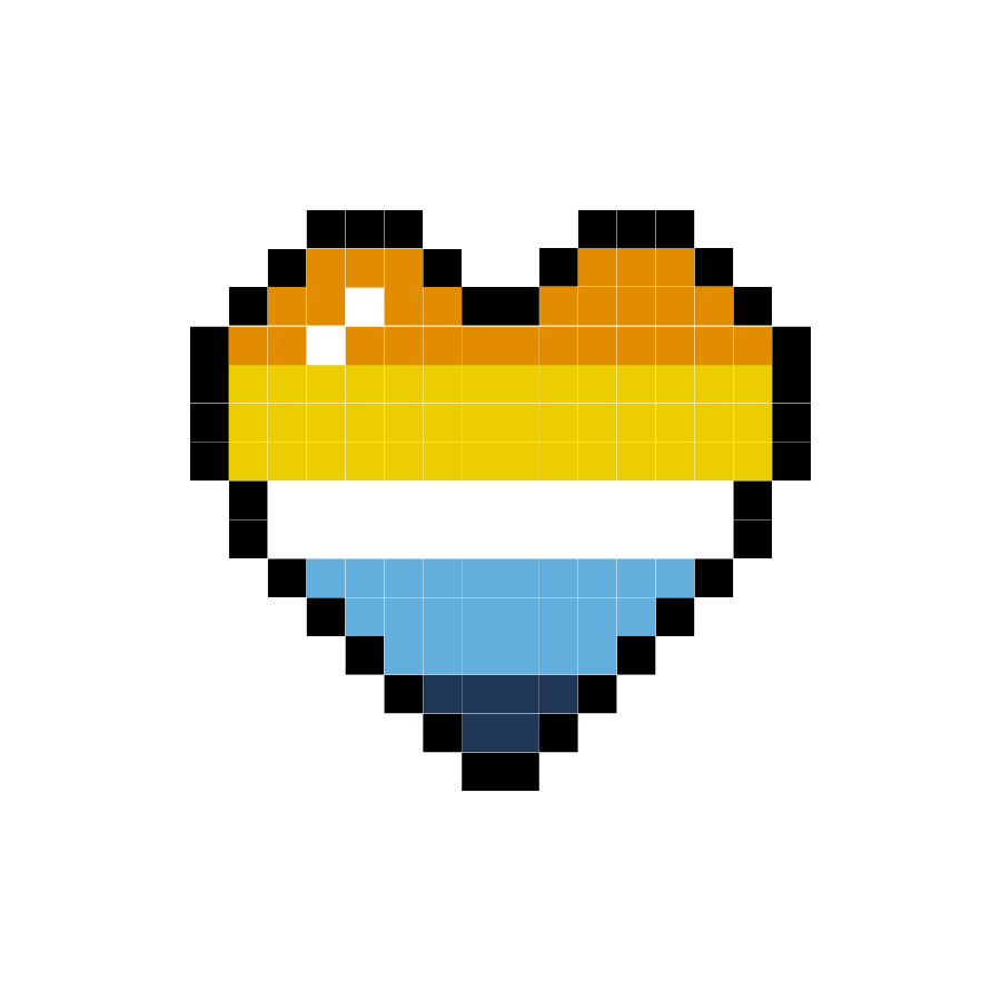 Aroace Pixel Heart Sticker