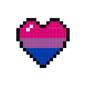 Bisexual Pixel Heart Sticker
