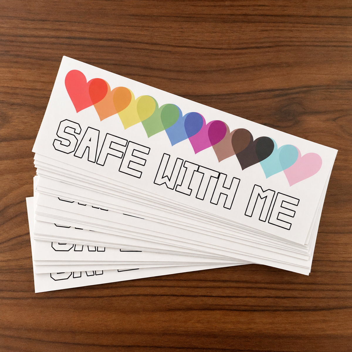 Safe With Me Bumper Sticker