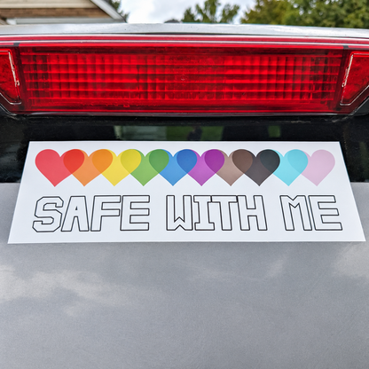 Safe With Me Bumper Sticker