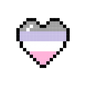 Cupiosexual Pixel Heart Sticker