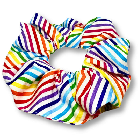 Pinwheel Rainbow Pride Scrunchie