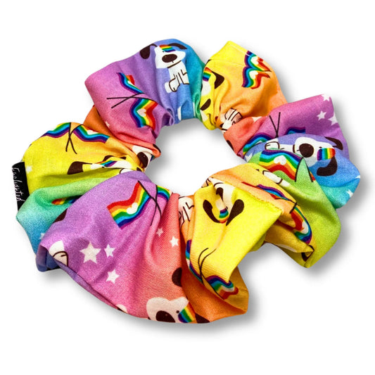 Pride Dog Rainbow Scrunchie