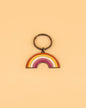 Lesbian Rainbow Enamel Keychain