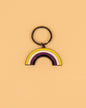 Non-Binary Rainbow Enamel Keychain