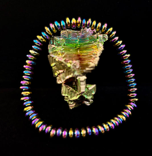 🌈 Rainbow Hue Metal Bracelet – Medium to Large Wrists