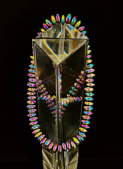 🌈 Rainbow Hue Metal Bracelet – Medium to Large Wrists