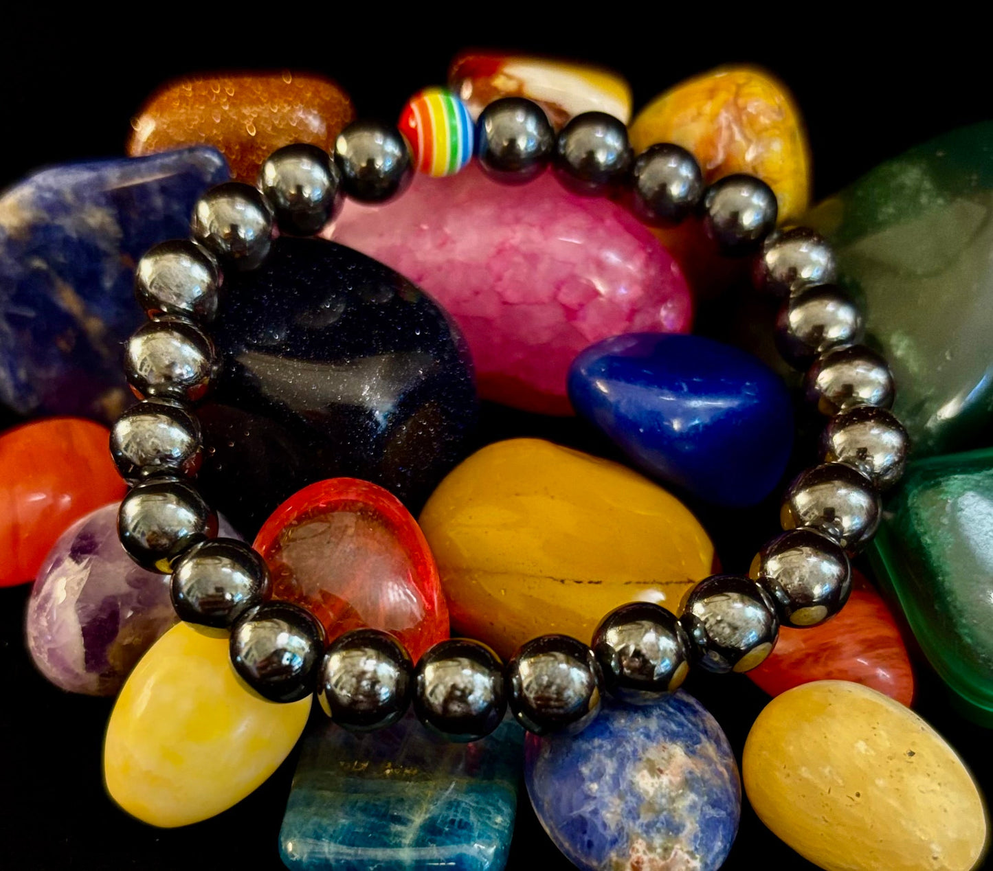 Pride & Power Magnetic Bracelet – Strength • Balance • Unity (Medium Wrists)