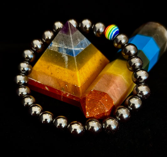 Pride & Power Magnetic Bracelet – Strength • Balance • Unity (Medium Wrists)