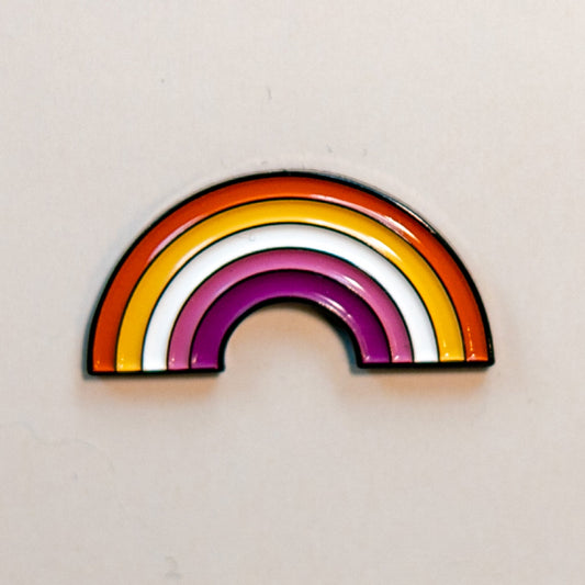 Lesbian Rainbow Enamel Pin