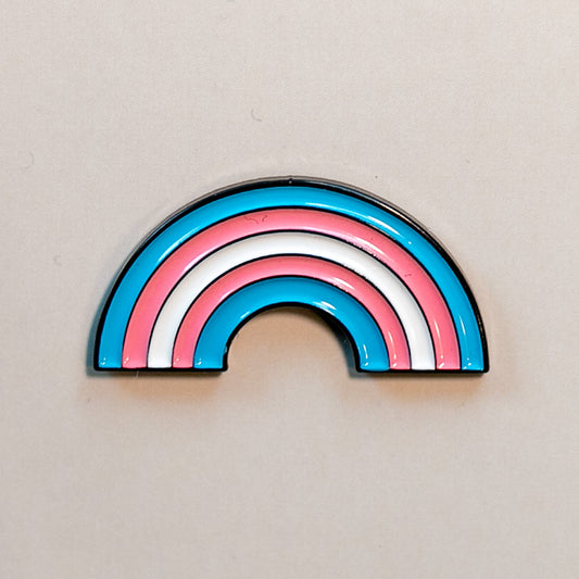 Trans Rainbow Enamel Pin