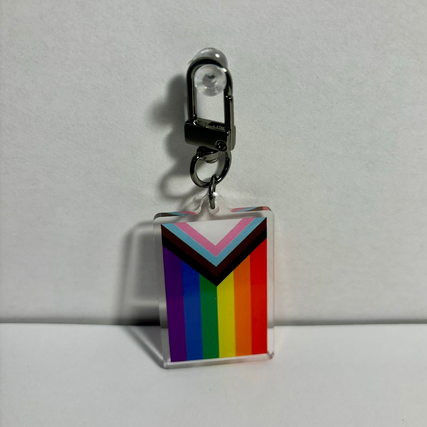 Progress Pride Flag Keychain
