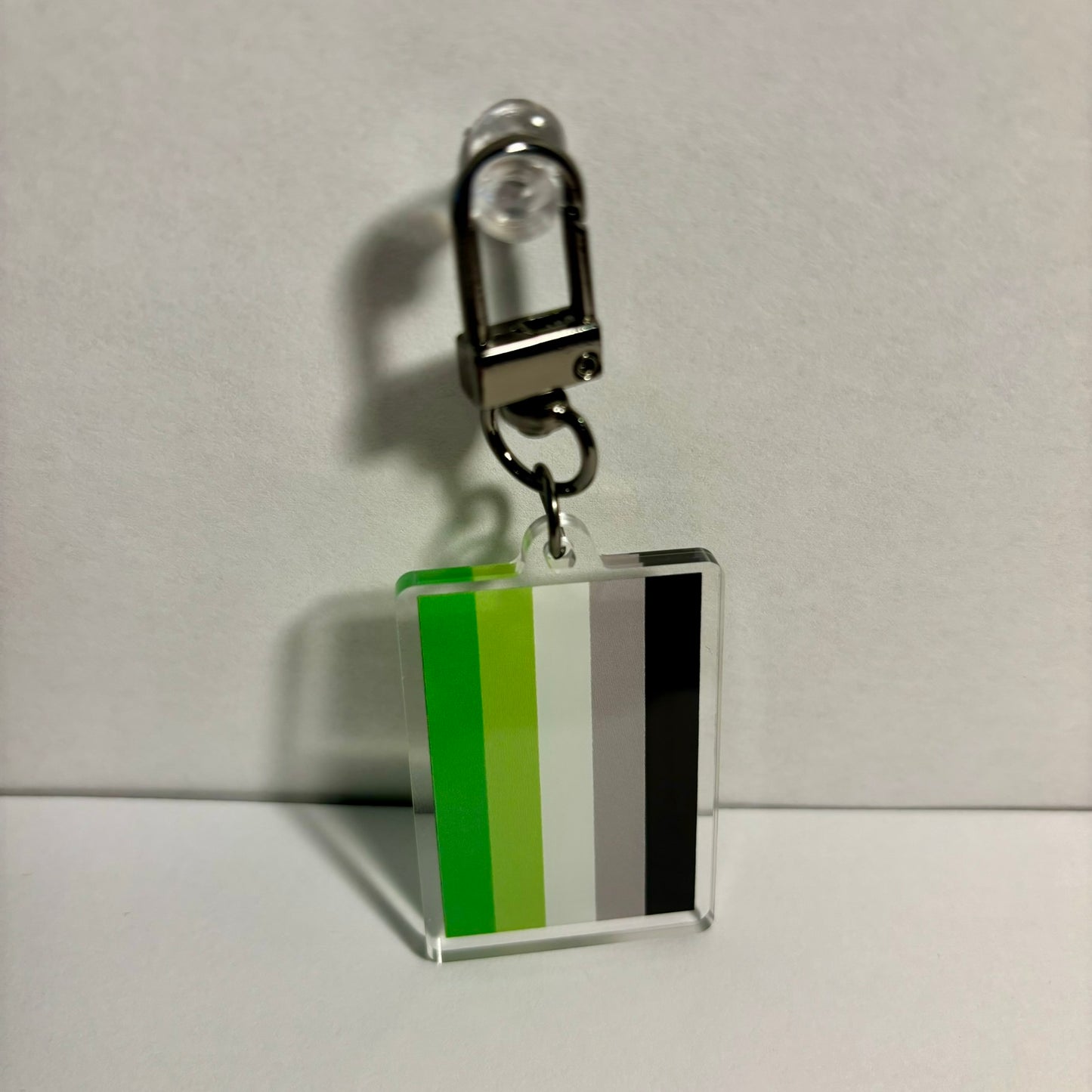 Aromantic Pride Flag Keychain