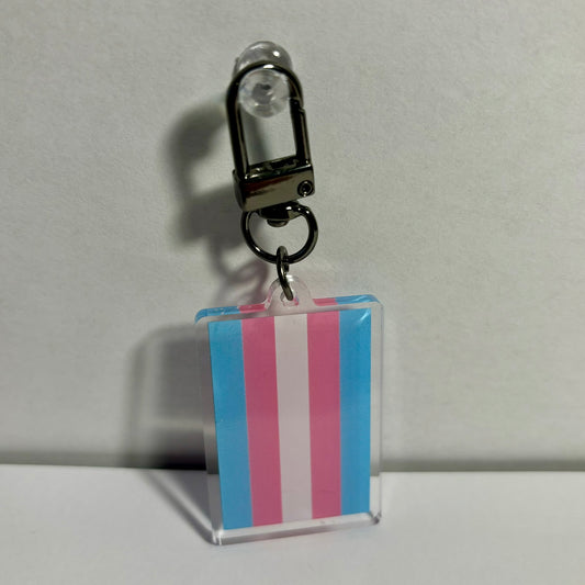 Transgender Pride Flag Keychain