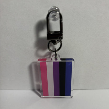 Genderfluid Pride Flag Keychain